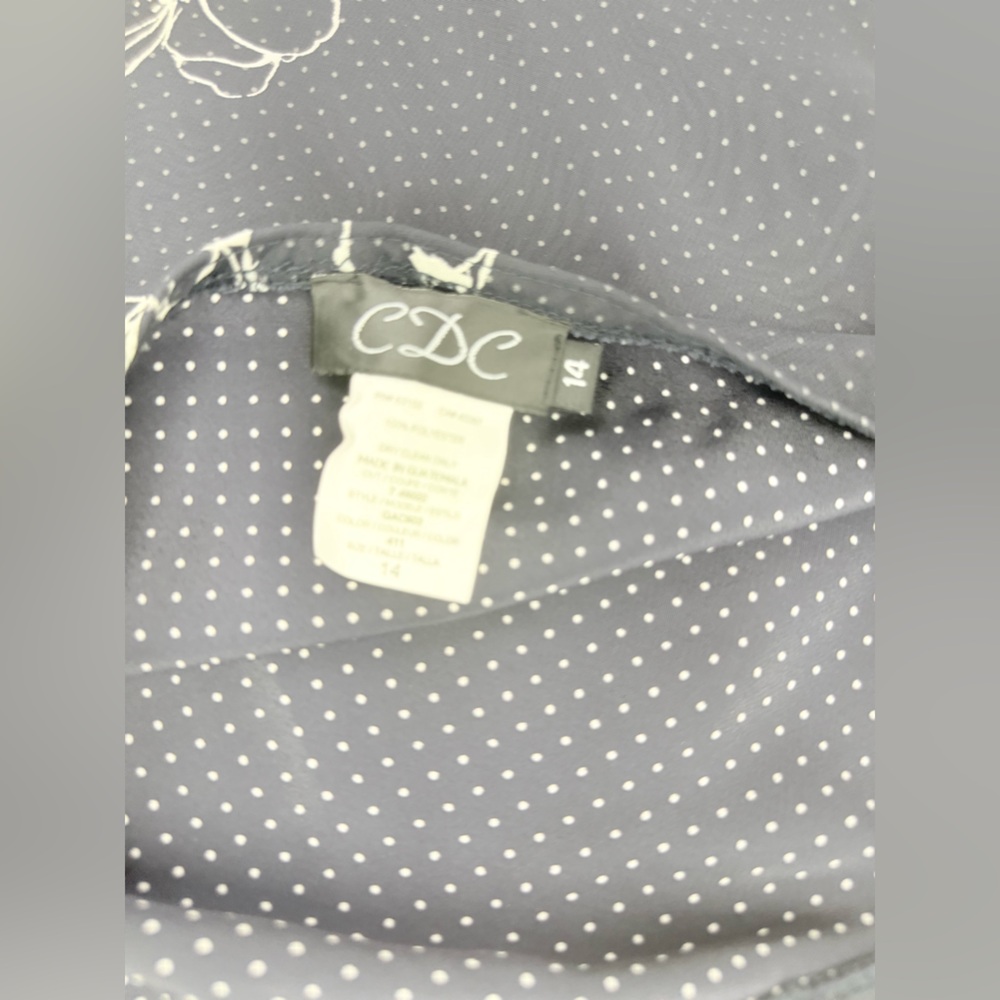 CDC Charcoal skirt size 14 with White Dots